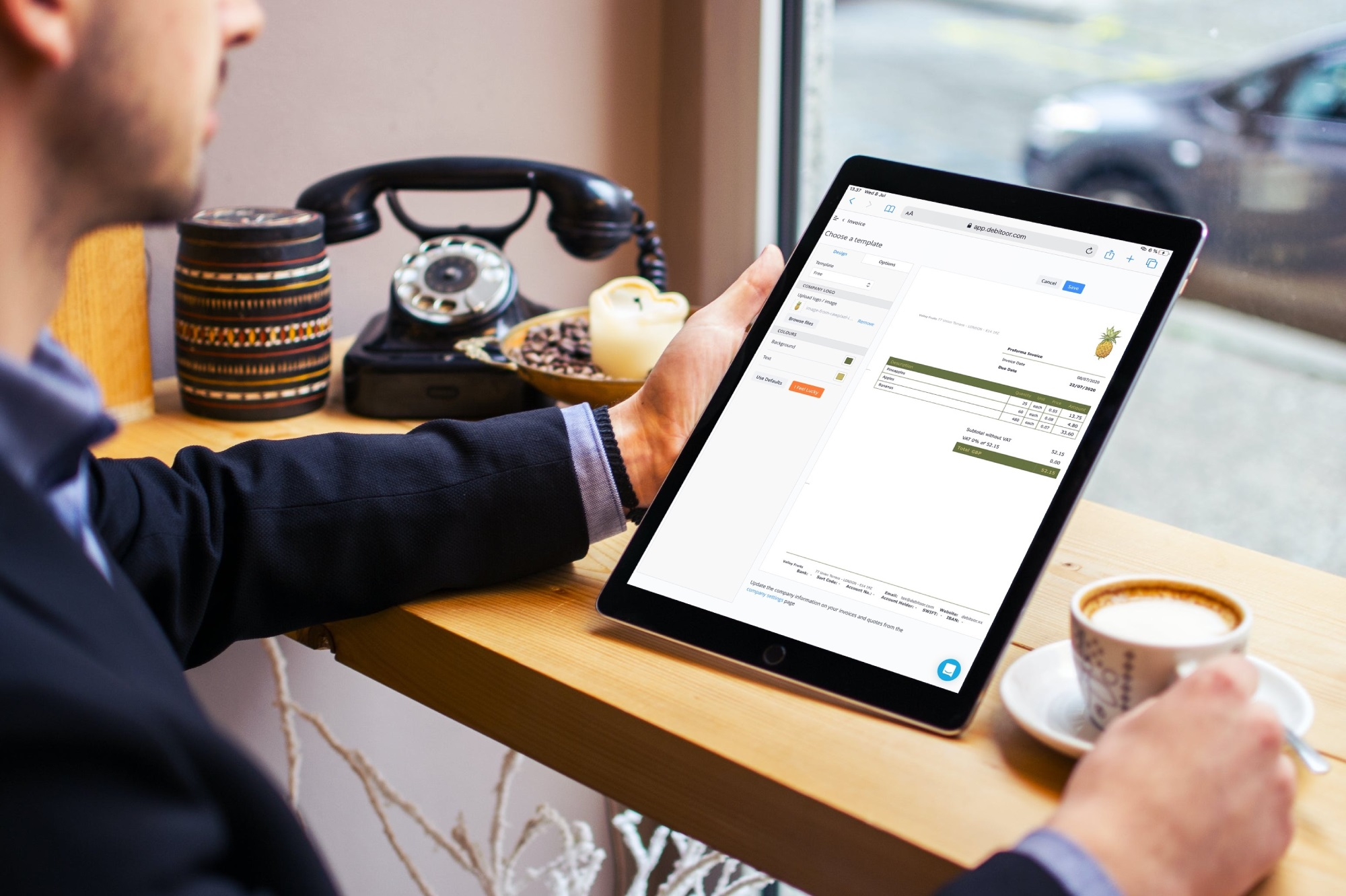 invoicing on ipad safari